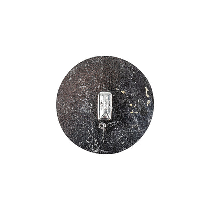 Vintage Swarovski Crystal Rhinestones and Silver Metal Circular Shank Back Button - 32L/20mm Detail