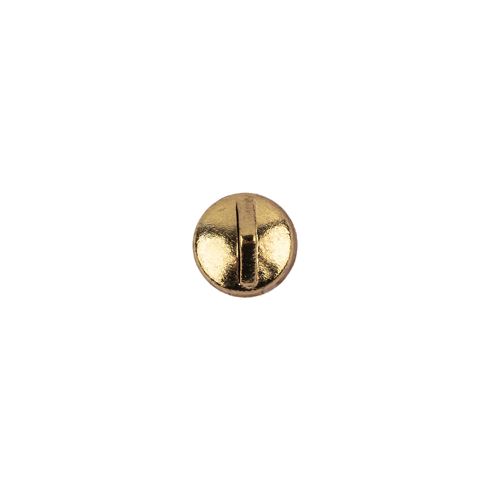 Vintage Swarovski Crystal AB Rhinestone and Gold Edged Self Back Button - 12L/7.5mm Detail