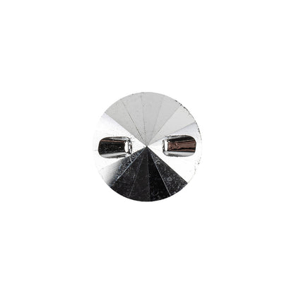 Vintage Swarovski Vitrail Medium and Silver Unfoiled Self Back Button - 22L/14mm Detail