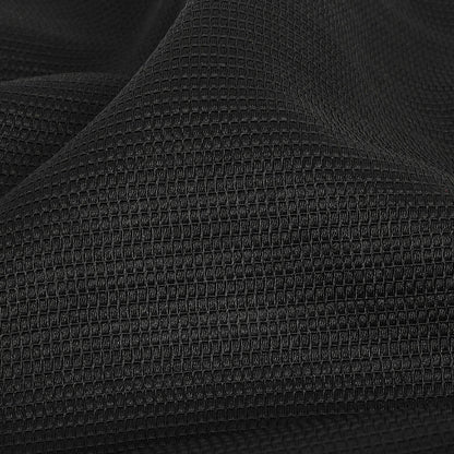 Black on Black Gridded Polyester Tweed Detail