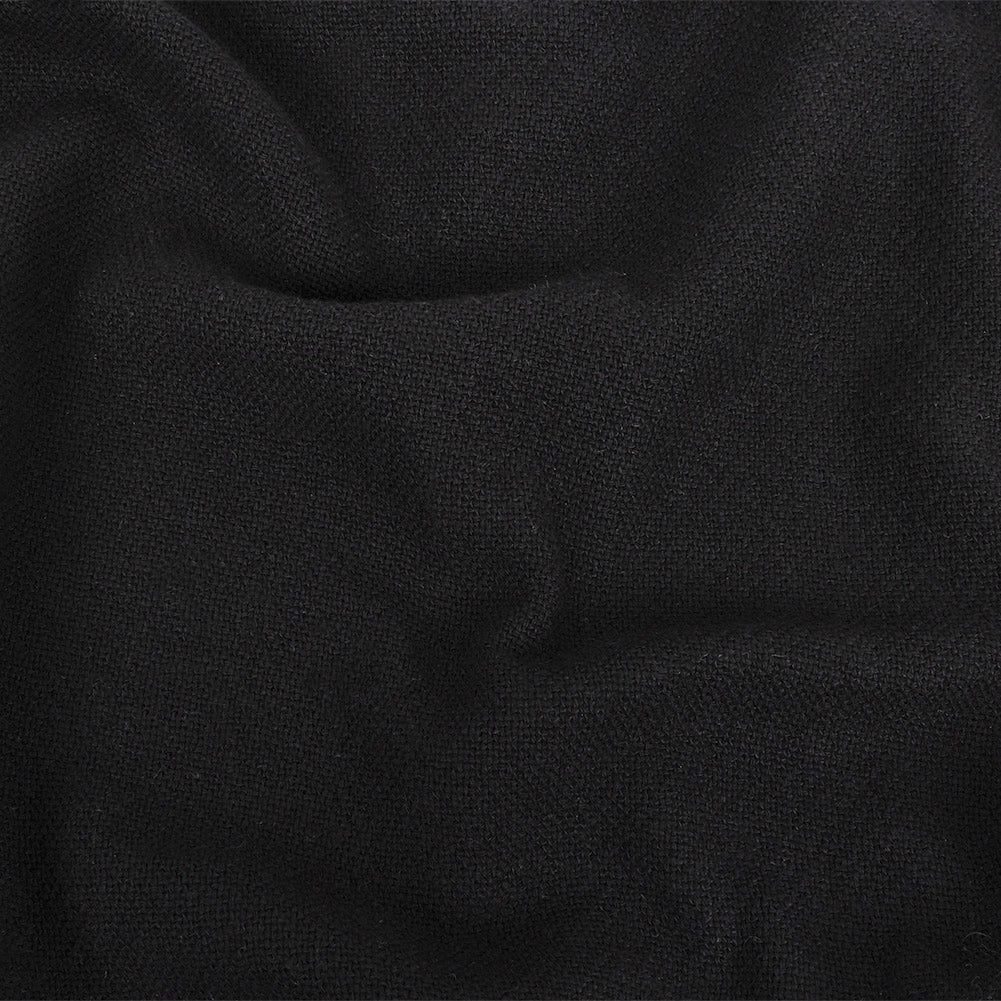 Black Basketwoven Chunky Cotton Coating