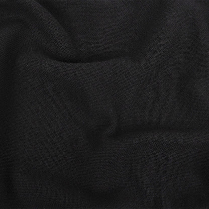 Black Basketwoven Chunky Cotton Coating