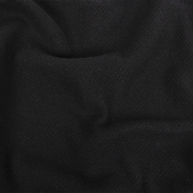 Black Basketwoven Chunky Cotton Coating