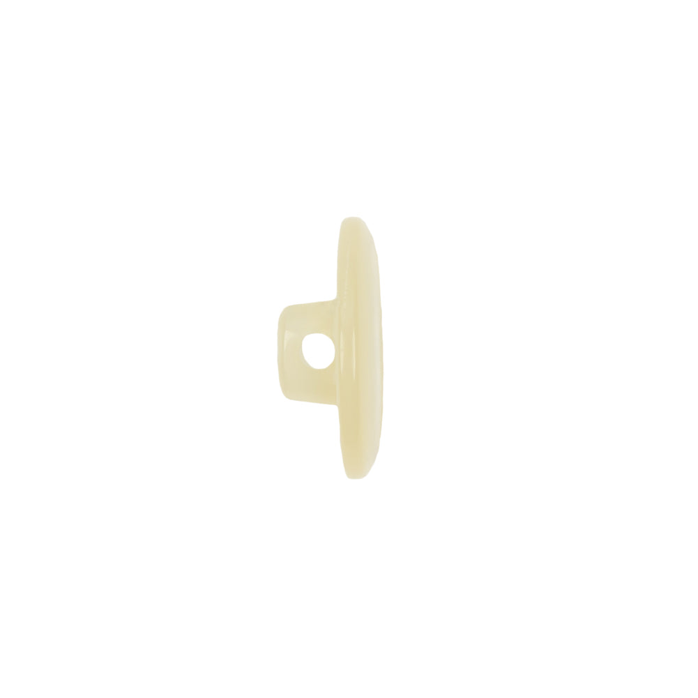 Vintage Ivory Abstract Pearlescent Shank Back Plastic Button - 24L/15mm Folded