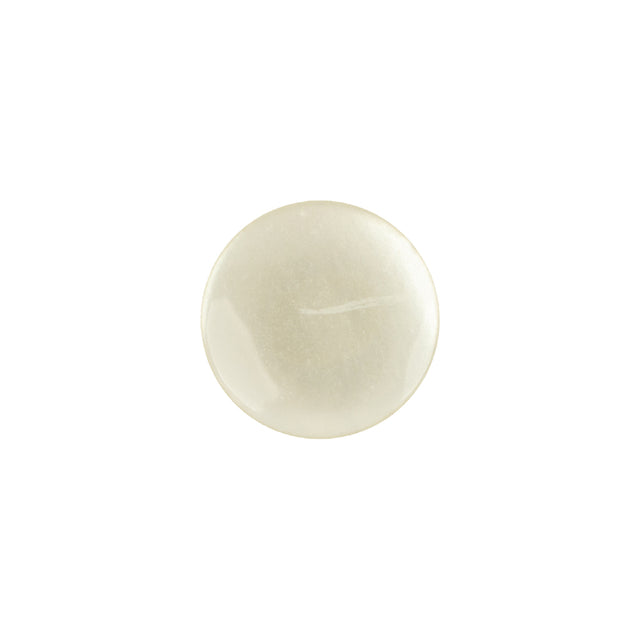 Vintage Ivory Pearlescent Flat Shank Back Plastic Button - 22L/14mm