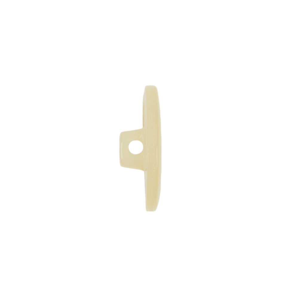 Vintage Ivory Abstract Pearlescent Shank Back Plastic Button - 30L/19mm Folded