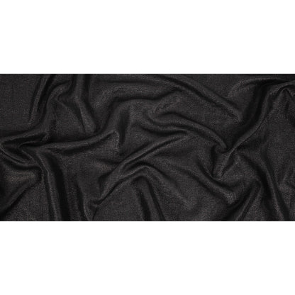 Italian Black on Black Striped Blended Cotton Woven Full