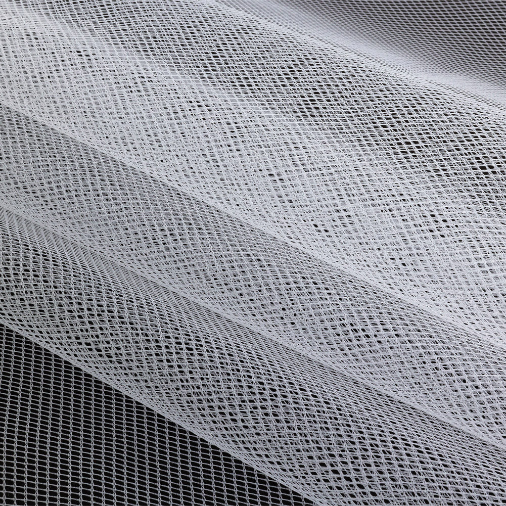 Nylon Cancan Tulle - White Folded