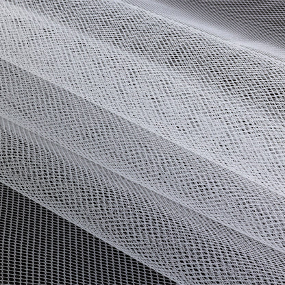 Nylon Cancan Tulle - White Folded