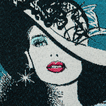 French Blue I Love Paris Oversized Square Patch - 18.875" Detail