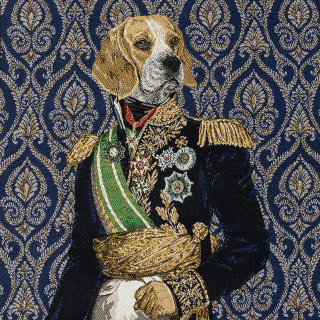 French Royal Blue Woof Marshal Cotton Blend Oversized Square Patch - 18.875"
