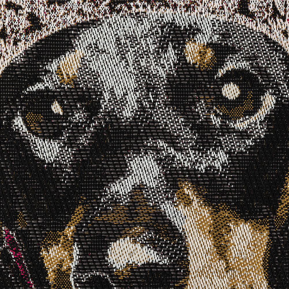 French Fuchsia Crowned Dachshund Oversized Square Patch - 18.875" Detail