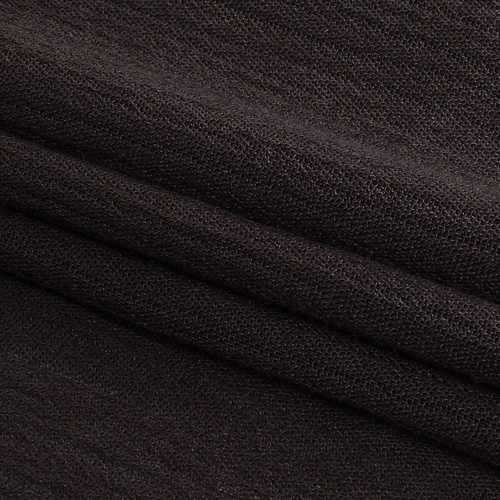 Crinkled Sustainable Rayon Gauze - Black - Wilmette Collection Folded