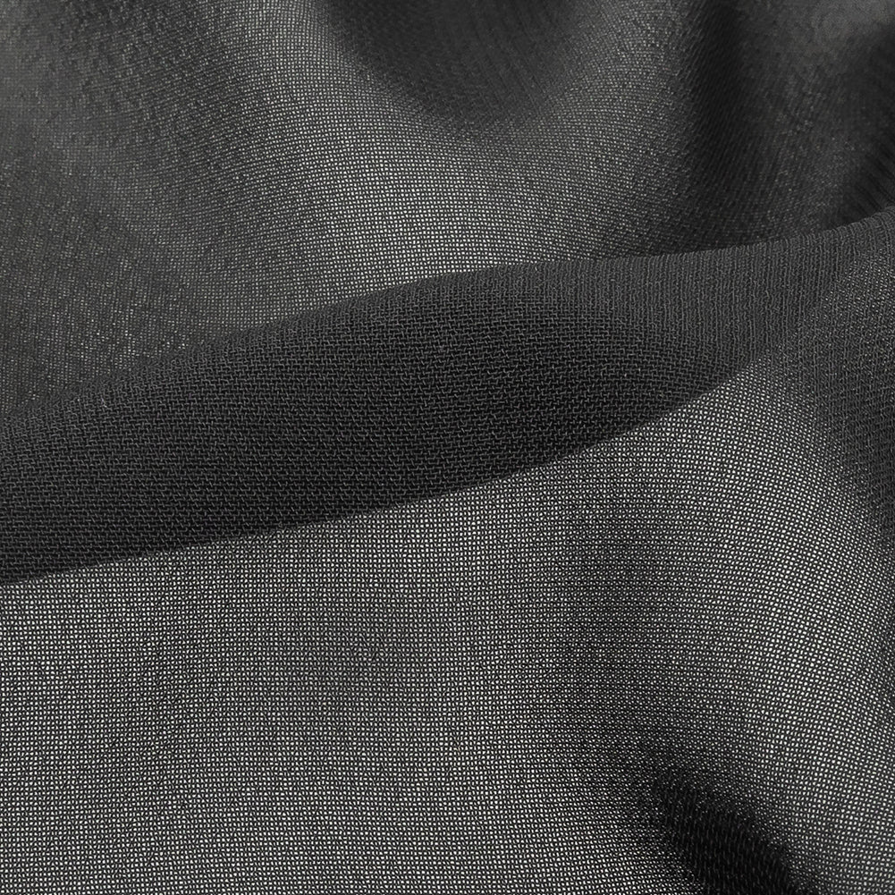 Famous Australian Designer Black Polyester Georgette Detail