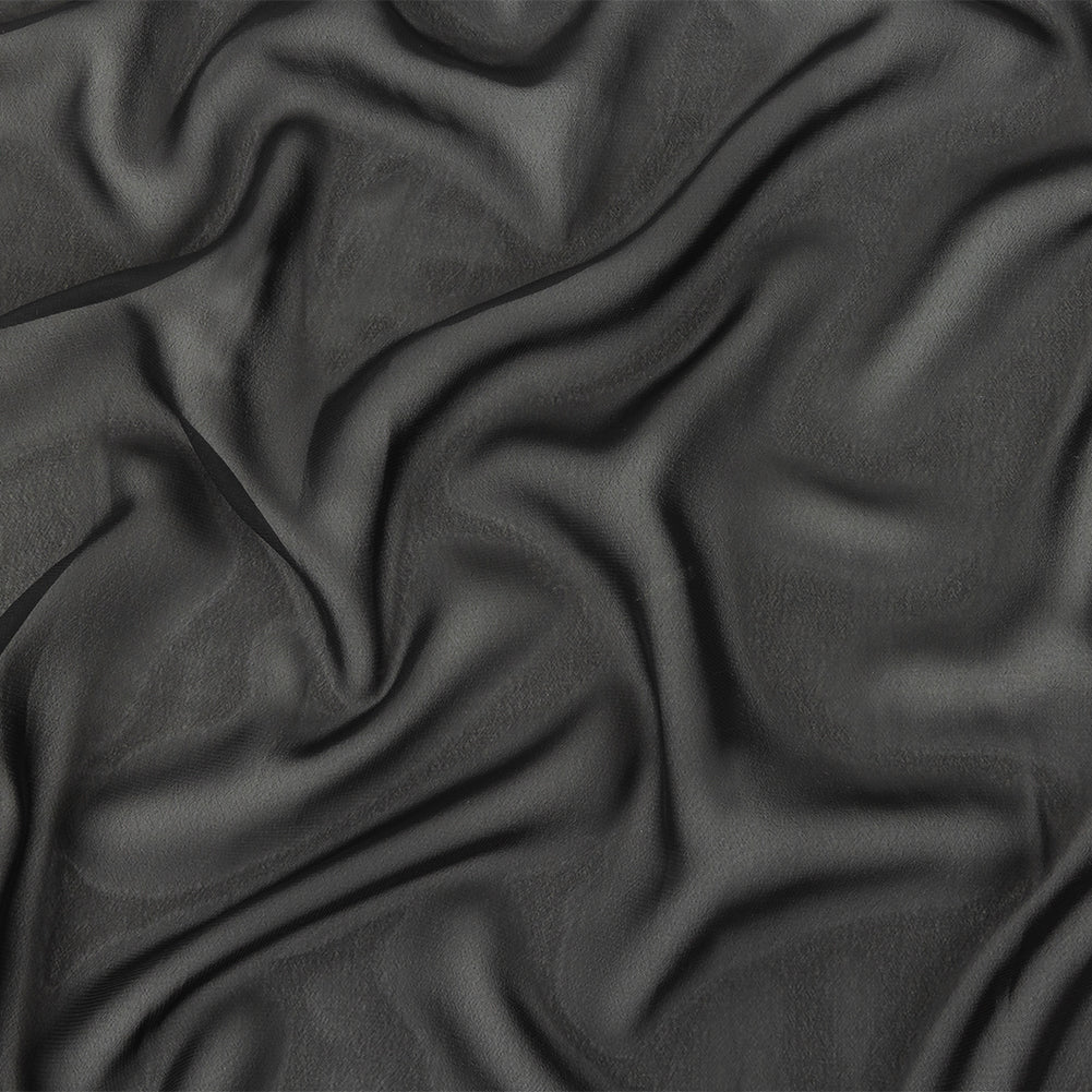 Famous Australian Designer Black Polyester Georgette