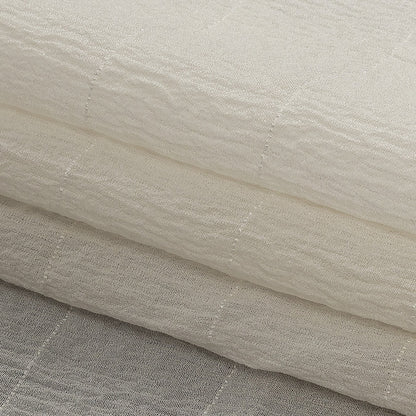 Famous Australian Designer Sugar Swizzle Crinkled Silk Crepe with Tonal Woven Stripes Folded