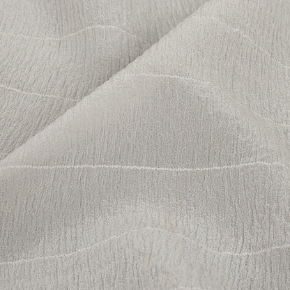 Famous Australian Designer Sugar Swizzle Crinkled Silk Crepe with Tonal Woven Stripes Detail