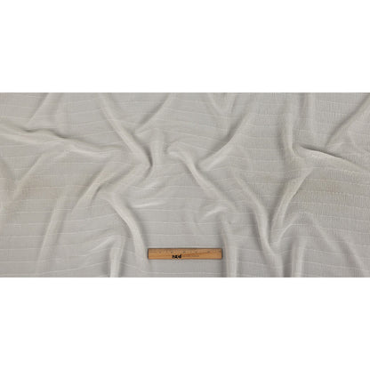 Famous Australian Designer Sugar Swizzle Crinkled Silk Crepe with Tonal Woven Stripes Full