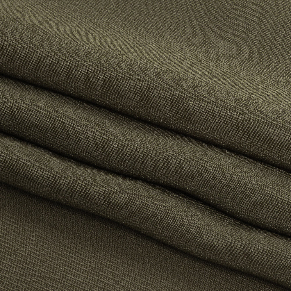 Famous Australian Designer Olive Stretch Viscose Lining Folded