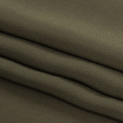 Famous Australian Designer Olive Stretch Viscose Lining Folded