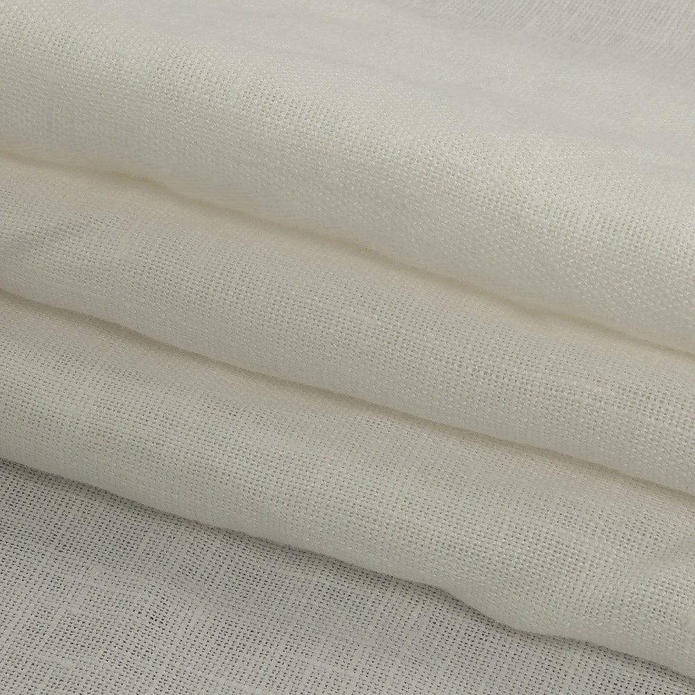 Famous Australian Designer Snow White Plainly Textured Linen Woven Folded