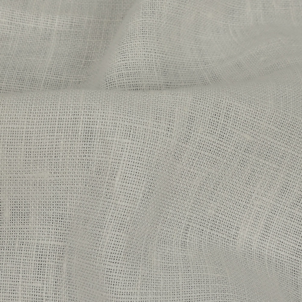 Famous Australian Designer Snow White Plainly Textured Linen Woven Detail