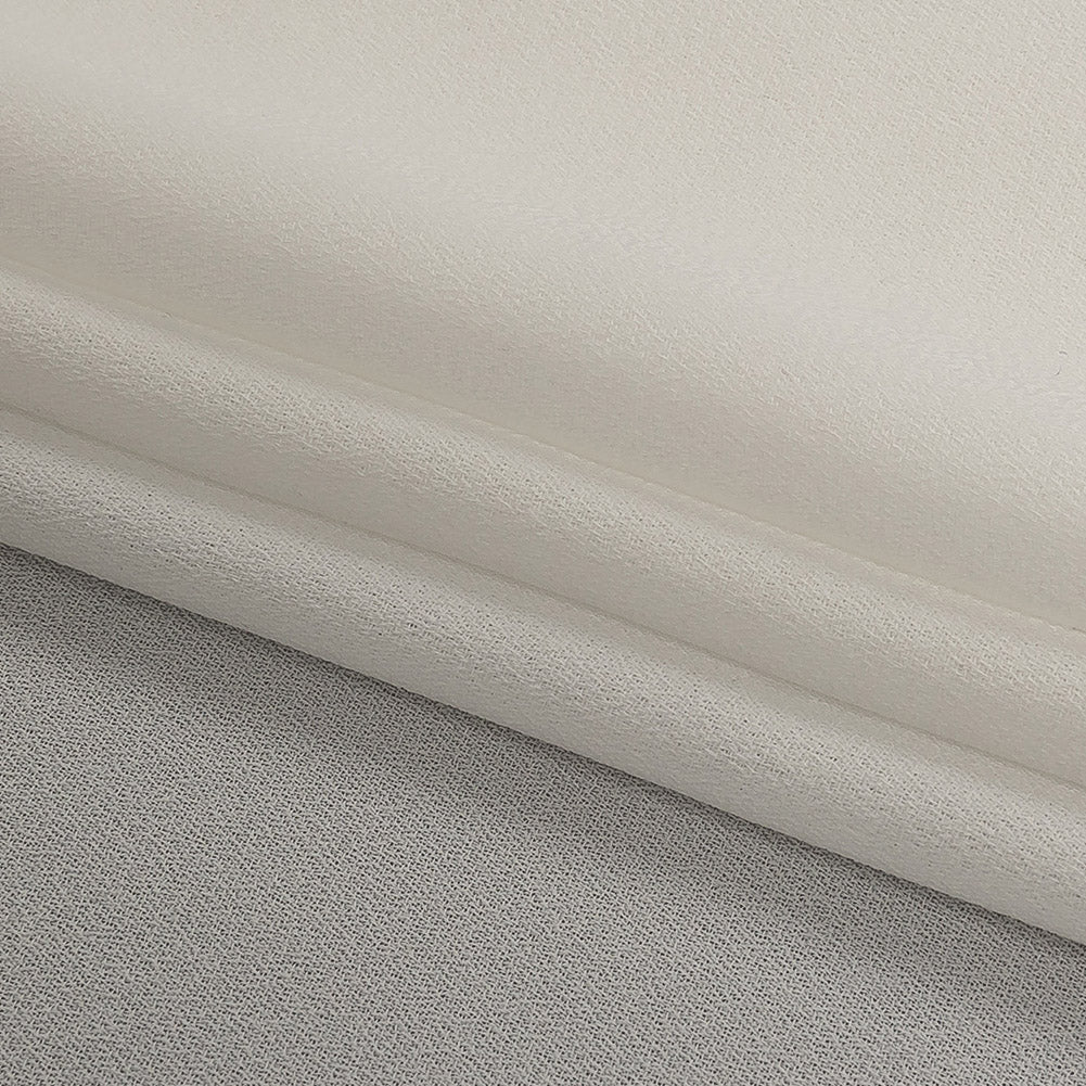 Famous Australian Designer Ivory High-Multitwist Polyester Georgette Folded