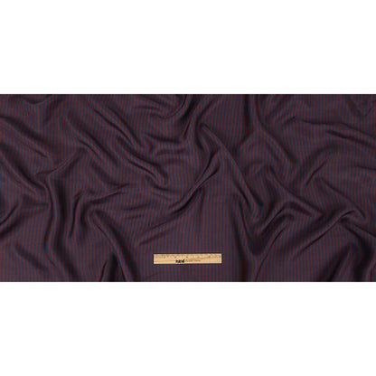 Famous Australian Designer Moonlit Ocean and Chocolate Truffle Candy Striped Viscose and Silk Twill Full