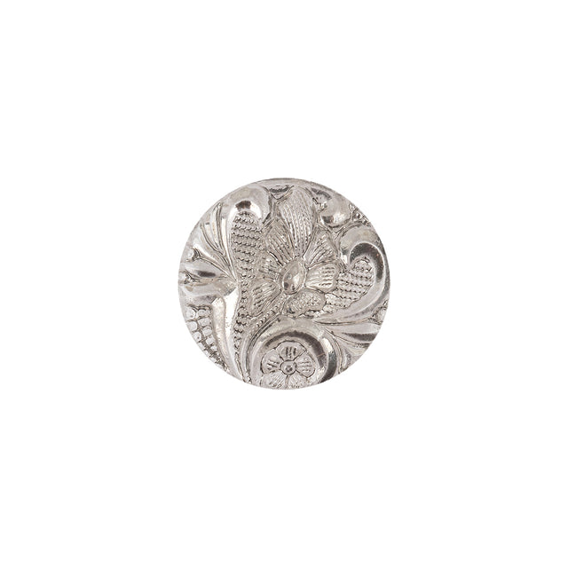 Vapor Translucent Floral Shank Back Glass Button - 22L/14mm