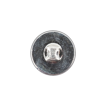 Cobalt Translucent Floral Shank Back Glass Button - 28L/18mm Detail