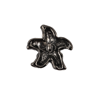 Vintage Gunmetal Starfish Cast Metal Button - 36L/23mm Detail