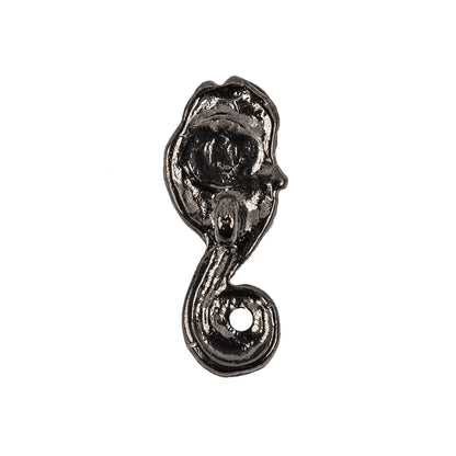 Vintage Gunmetal Seahorse Cast Metal Button - 42L/27mm Detail