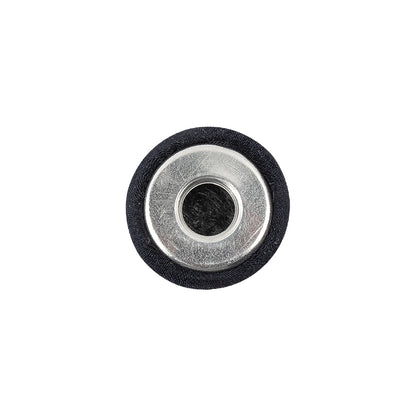 Black Fabric Covered Shallow Plate Silk Blended Sew On Button - 24L/15mm Detail