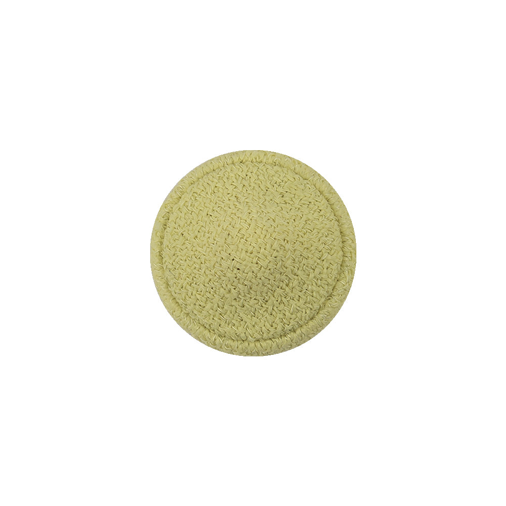 Sunshine Creped Fabric Covered Domed Wool Blend Sew On Button - 25L/16mm Detail