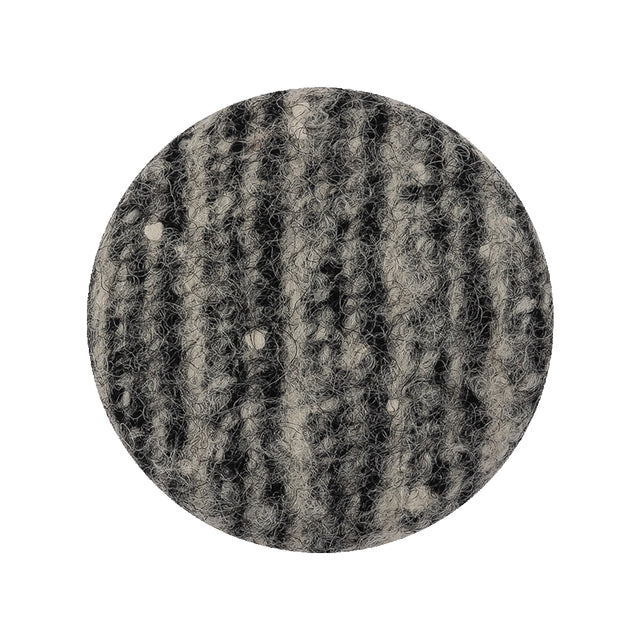 Black, Agate Gray and White Tweed Fabric Covered Wool and Metal Shank Back Button - 44L/28mm