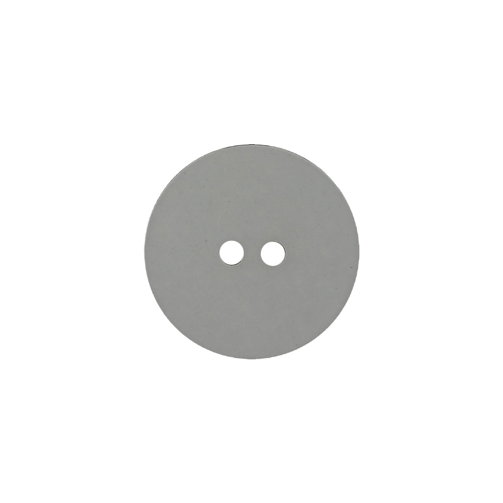 Silver Mirror Backed Two Hole Smooth Top Button - 28L/18mm Detail