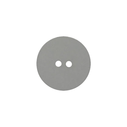 Silver Mirror Backed Two Hole Smooth Top Button - 28L/18mm Detail