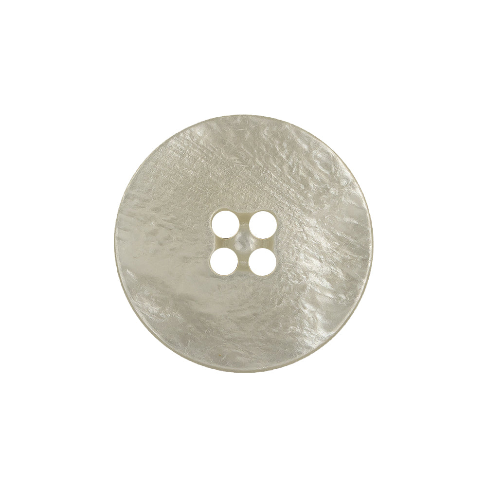 Ivory Iridescent Four Hole Smooth Top Plastic Button - 36L/23mm