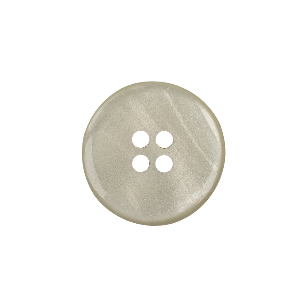 Ivory Iridescent Four Hole Smooth Top Plastic Button - 32L/20mm Detail