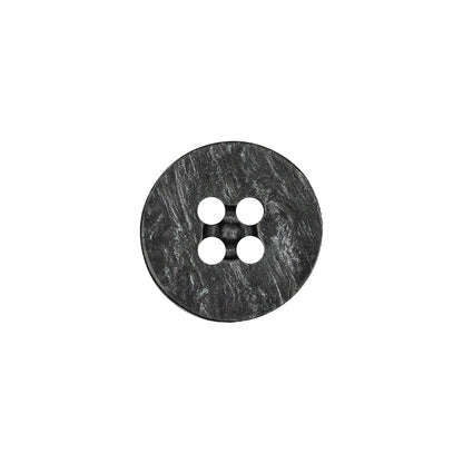 Smoke Iridescent Four Hole Smooth Top Plastic Button - 24L/15mm