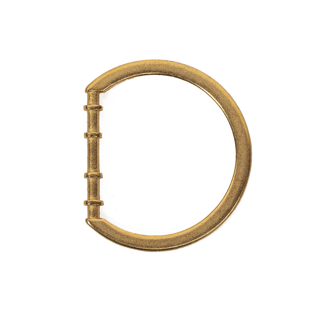 Matte Gold Cast Metal Rounded D-Ring - 25mm