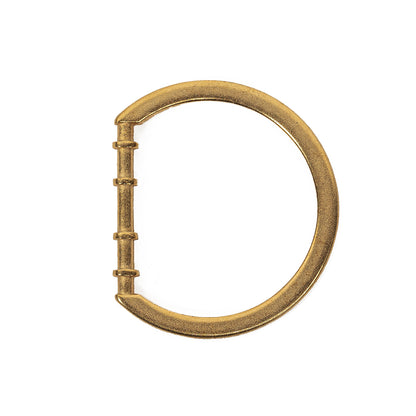 Matte Gold Cast Metal Rounded D-Ring - 25mm