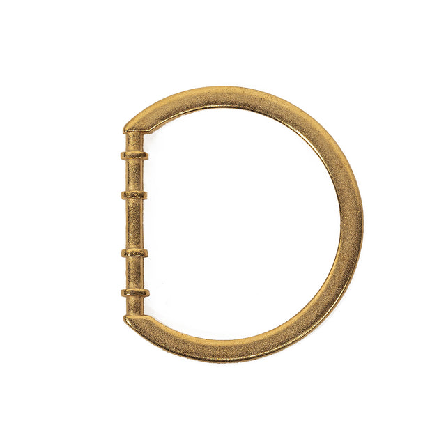 Matte Gold Cast Metal Rounded D-Ring - 25mm