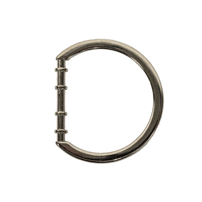 Nickel Cast Metal Rounded D-Ring - 25mm