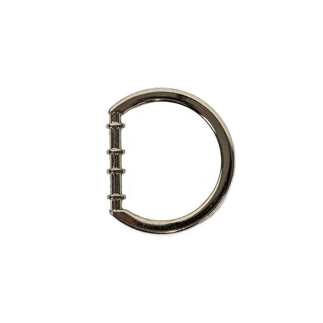Nickel Cast Metal Rounded D-Ring - 20mm