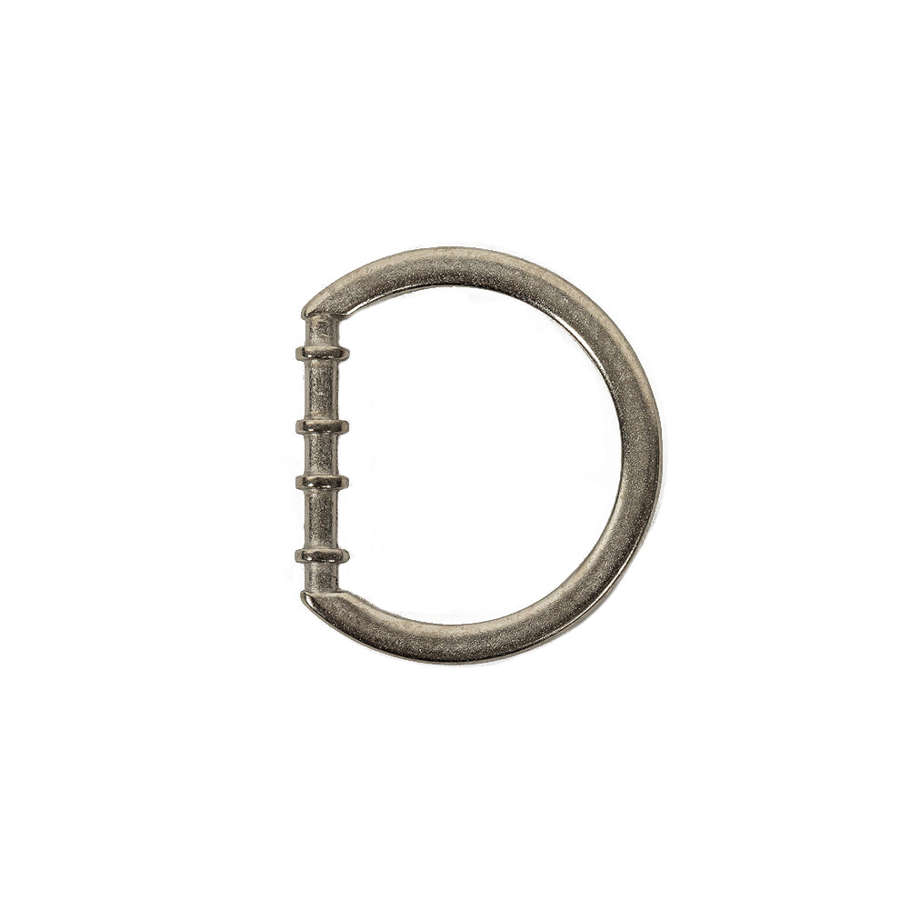 Matte Nickel Cast Metal Rounded D-Ring - 20mm