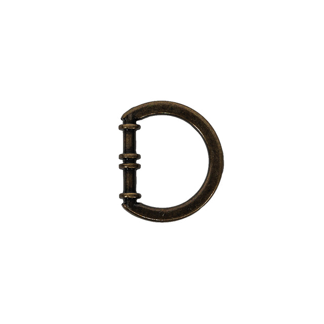 Bronze Cast Metal Rounded D-Ring - 15mm