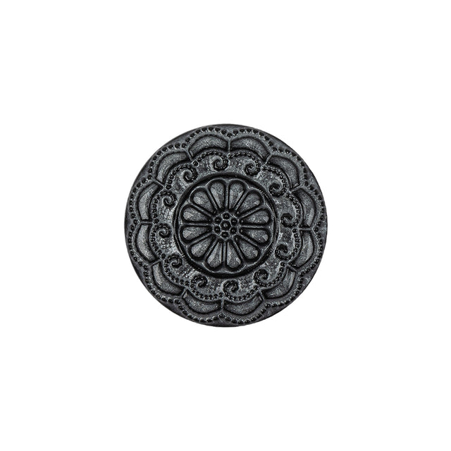 Italian Gray Pearl Floral Shank Back Button - 30L/19mm