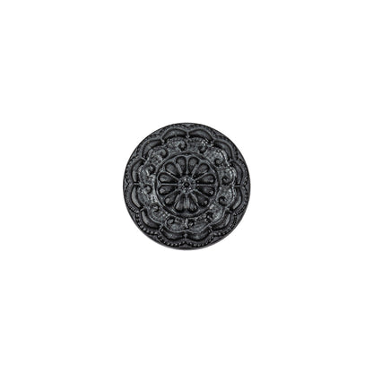 Italian Gray Pearl Floral Shank Back Button - 20L/12.5mm