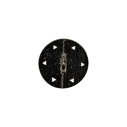 Italian Gunmetal Floral Shank Back Button - 24L/15mm Detail